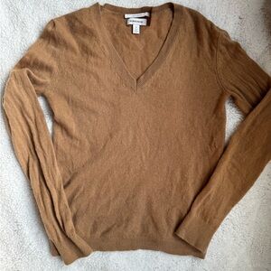 Nordstrom Cashmere Brown V-Neck Sweater